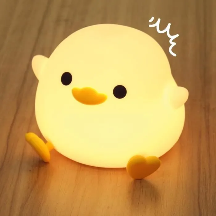 Veilleuse Canard pour enfants,Veilleuse BéBé avec Fonction de Gradation Tactile,USB Rechargeable Peut être Chronométré Veilleuse-0