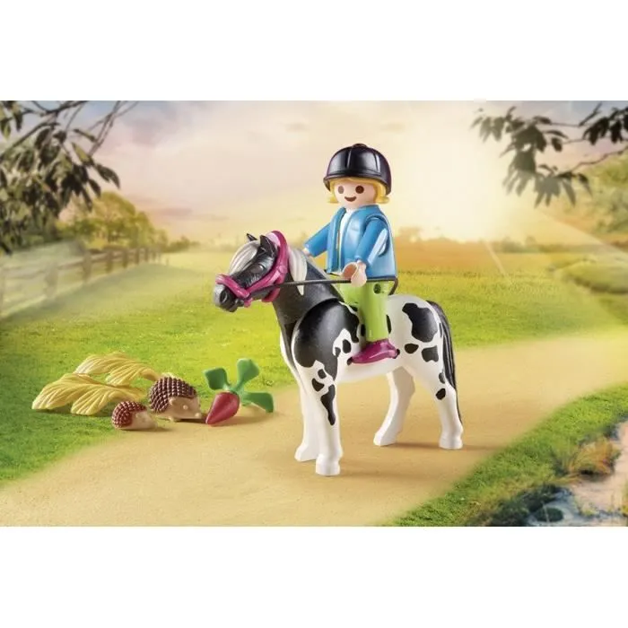 PLAYMOBIL - 70998 - Carriole avec enfant et poney - Jouet en plastique pour enfant de 4 ans et plus-2