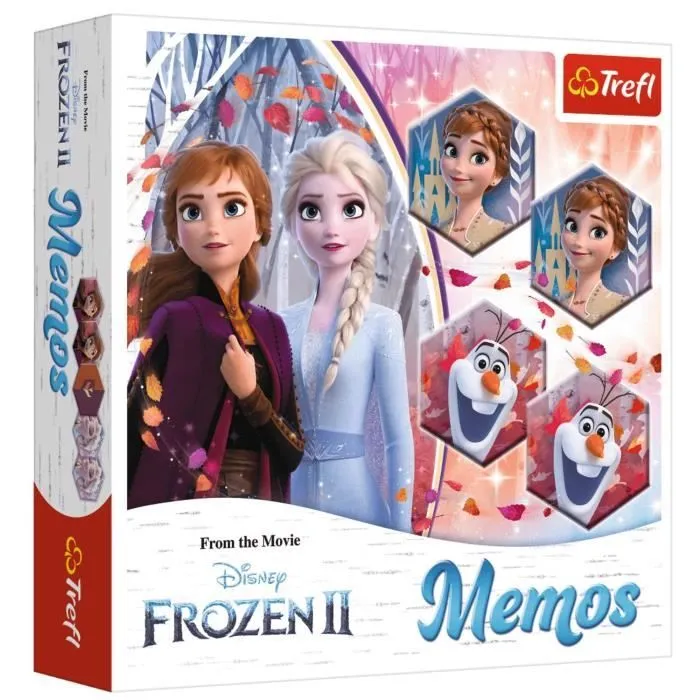 Jeu de mémoire Disney Frozen II - TREFL - Memos 2 - 36 cartes - Mixte - A partir de 3 ans-0