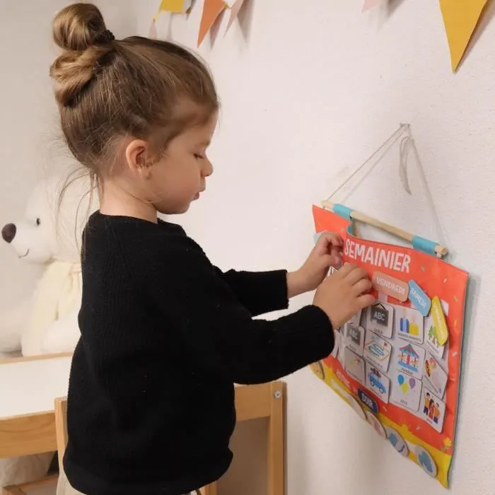 Calendrier Semainier Gratitude Pour Enfant - JADE - Montessori - Jeu Educatif - Humeur - Dodo - Jeu Pour Enfant - Desgin Français-2