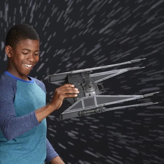 STAR WARS - Véhicule Tie Silencer + Figurine Kylo Ren 10cm - HASBRO - Sons, effets spéciaux et projectile inclus-1