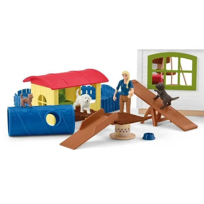 Hôtel des Animaux de la Ferme - Grand coffret de 54 Pièces de Jouets Schleich avec Chien, Chat, Lapin, Accessoires et Plus - Cadeau-3