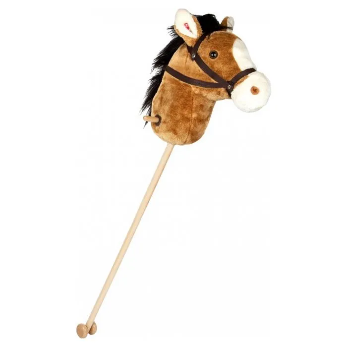 Cheval Hobby Nico - SMALL FOOT - Jouet en bois - Marron - Effet sonore - Mixte-0
