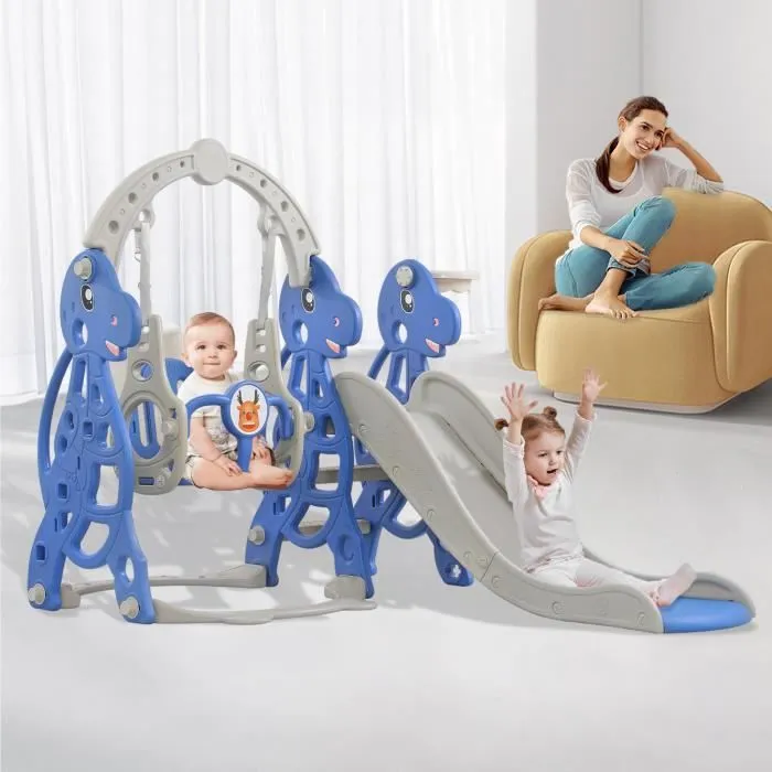 Toboggan pour enfants - LILIIN - Pliable - Intérieur et extérieur - 175x140x120cm - 9kg-3