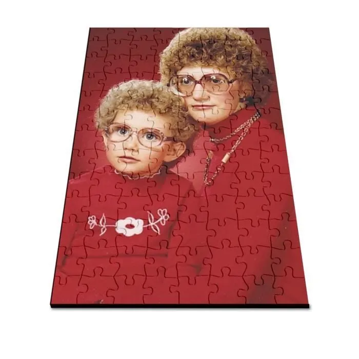 Puzzle Classique - FABULOUS - Photo Retro Mere & Enfant Pull Rouge - 100 Pièces - Intérieur - Mixte - Adulte-2