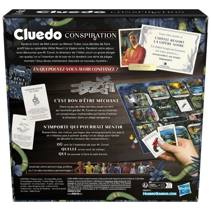 Cluedo Conspiration, jeu de société, 4 à 10 joueurs, à partir de 14 ans-5