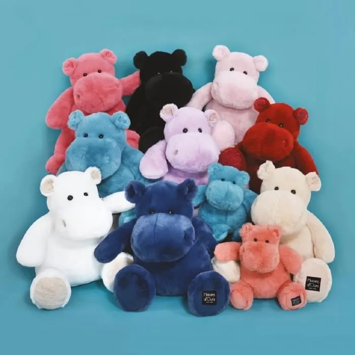 Peluche hippopotame 40CM Bleu-1