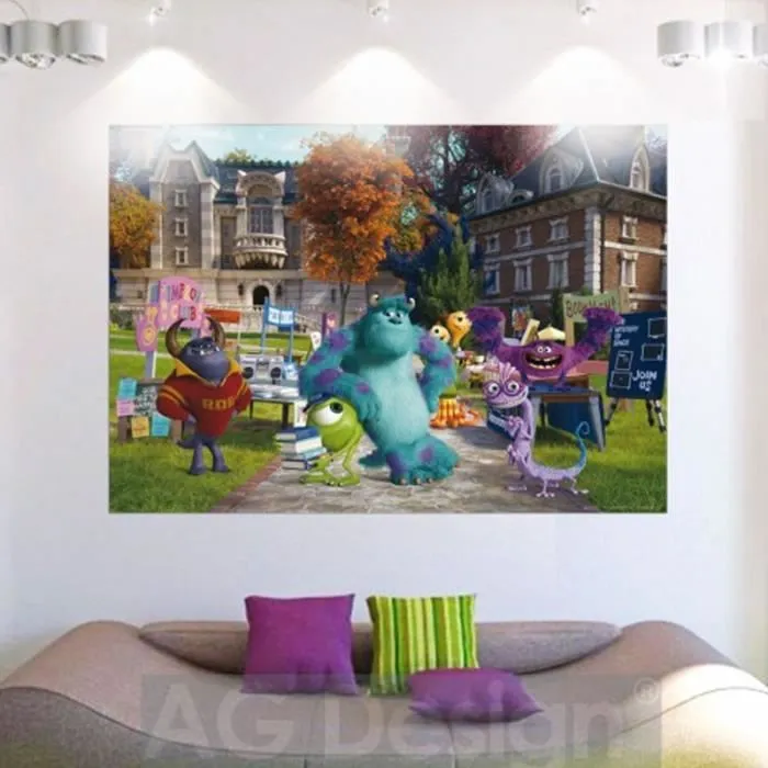 Poster XXL - AG DESIGN - Monstres Academy - Rectangulaire - 160 cm - Lavable - Mixte-1