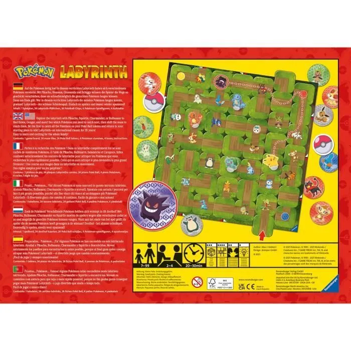 Labyrinthe POKEMON - Ravensburger - Jeu de société famille - Chasse au trésor - 2 à 4 joueurs dès 7 ans-2