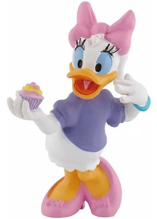 Figurine La Maison de Mickey - BULLYLAND - Daisy avec Gateau - 6cm-1