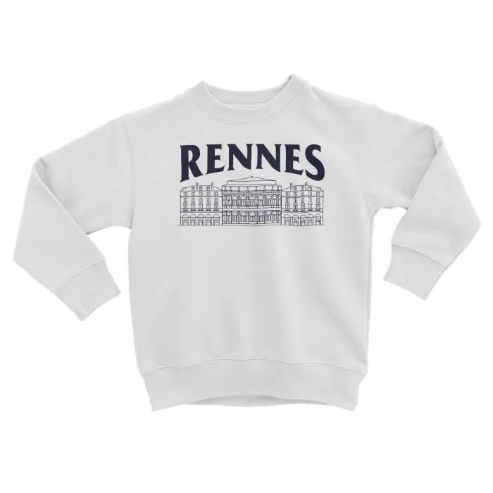 Sweatshirt Enfant Rennes Minimalist Ville France Bretagne-0