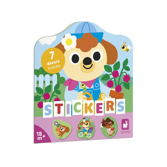 Stickers - Cahier de Stickers Repositionnables - Thème Le Jardin - Dès 18 mois - Loisir Créatif Enfant-0