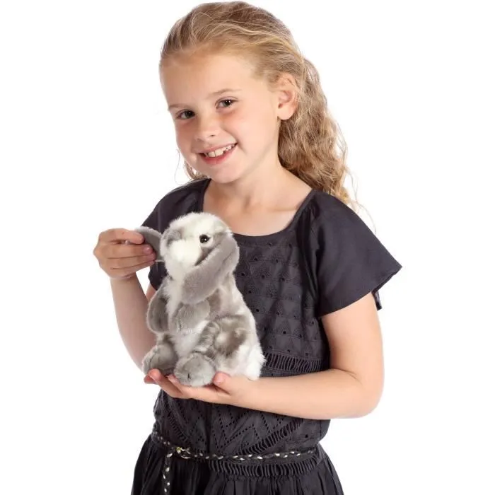 Gipsy Toys - Lapin Bélier - Peluche - 18 cm - Gris-1