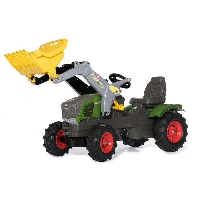 Tracteur à pédales ROLLY FARMTRAC - FENDT Vario 211 avec chargeur et pneus gonflables - Jaune/Vert-0