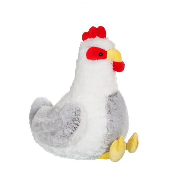 Gipsy Toys - Poule - 40 cm - Blanche & Grise-0
