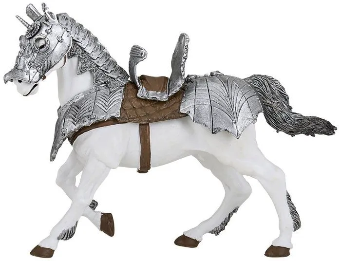 Papo - Figurine Cheval en armure-0