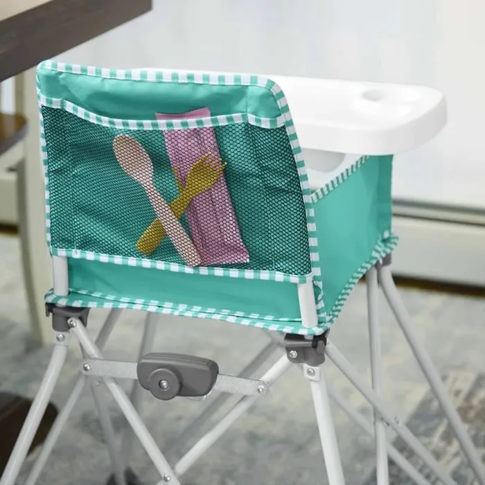 BRIGHT STARS Pop N Dine- Chaise haute pour repas bébé, pliable, nomade, de voyage, Léger, facile à nettoyer, Sac de transport inclus-4