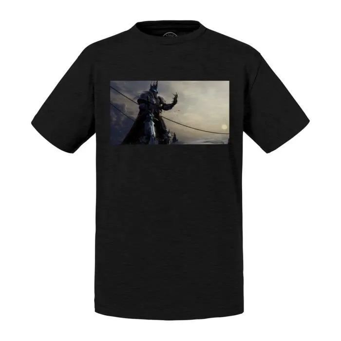 T-shirt Enfant Noir Arthas Menethil Warcraft 3 Jeux Vidéo MMPG-0