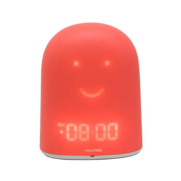 Réveil enfant éducatif REMI - Babyphone - Veilleuse & Berceuse - Suivi du Sommeil - Rouge-1