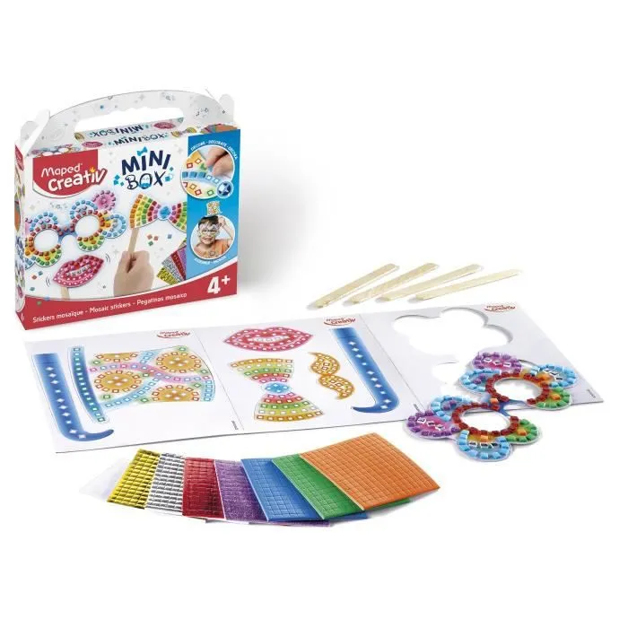 MAPED CREATIV - Mini Box - Stickers Mosaique Photobooth à construire pour enfant de 4 ans et plus-0