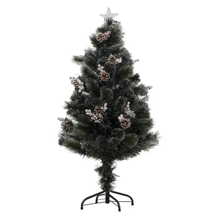 Sapin fibre optique intérieur "Sofia" H120cm 89 LED + transfo Feeric lights & christmas-0