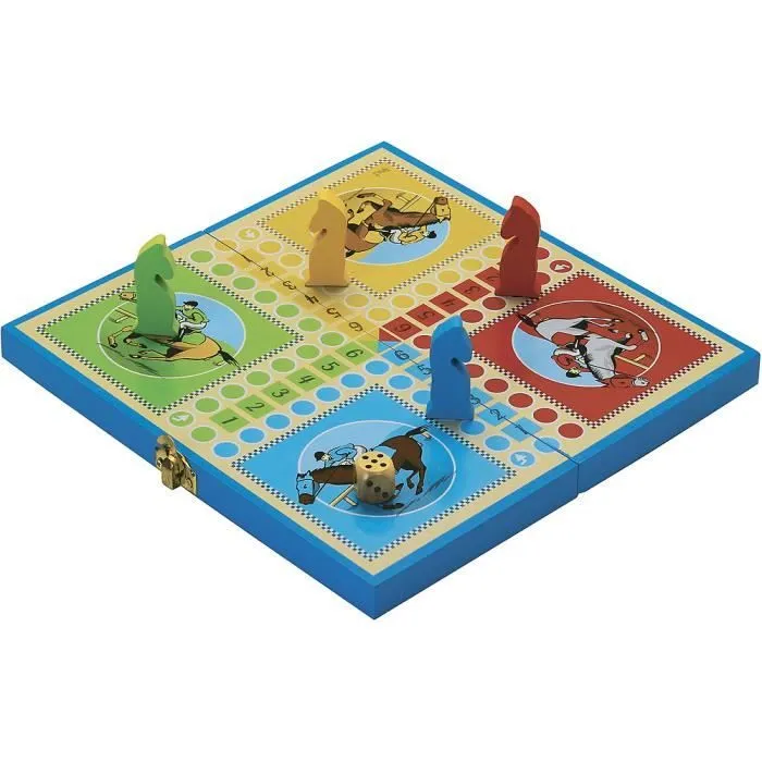 Jeujura - Coffret Pliant Petits Chevaux - L'arbre à Jouer - Jeu de Société - Âge Minimum : 3 Ans-0