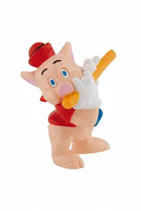 Figurines Trois Petits Cochons Flutte - BULLYLAND - Taille 6cm - Peintes à la main-1