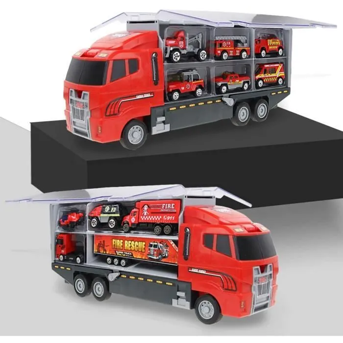 Voiture de Jouet, Voiture de Pompier pour Enfant, Voiture de feu Miniature comme Cadeau d'anniversaire idéal pour Les-2