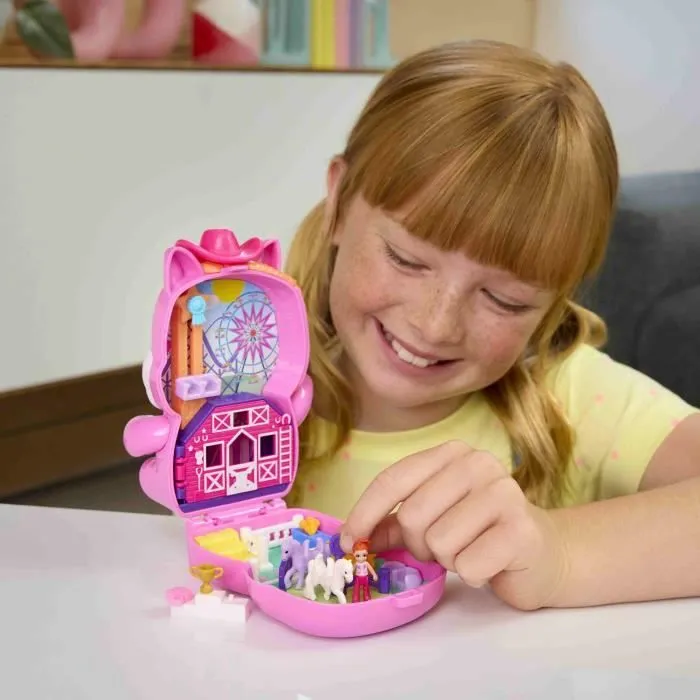 Polly Pocket-Coffret Poney Rodéo-Jouet De Voyage - 4 ans+- JCR39-7