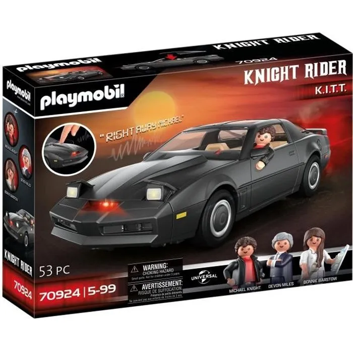 PLAYMOBIL 70924 K2000, The Knight Rider K.I.T.T, Classic Cars, Voiture de collection, Adulte-0