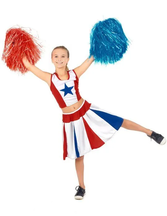 Déguisement pom-pom girl blanc enfant 11 à 13 ans-2