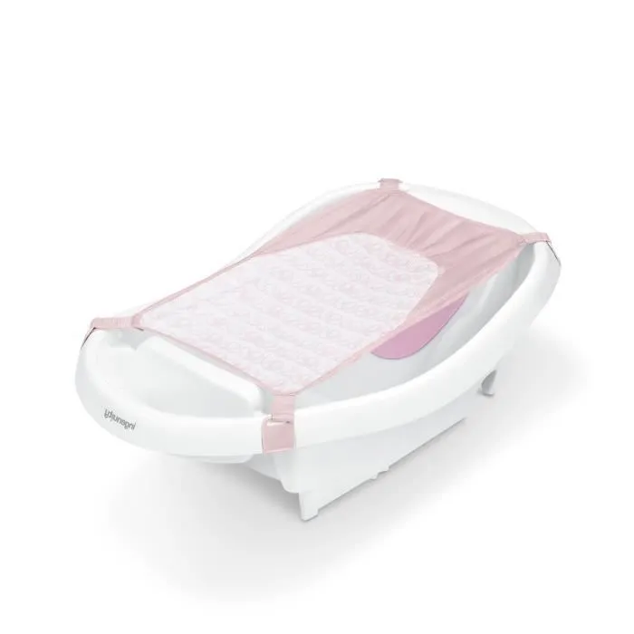 INGENUITY Baignoire bébé évolutive Deluxe rose, de la naissance jusqu'à 3 ans avec hamac bébé inclus-2