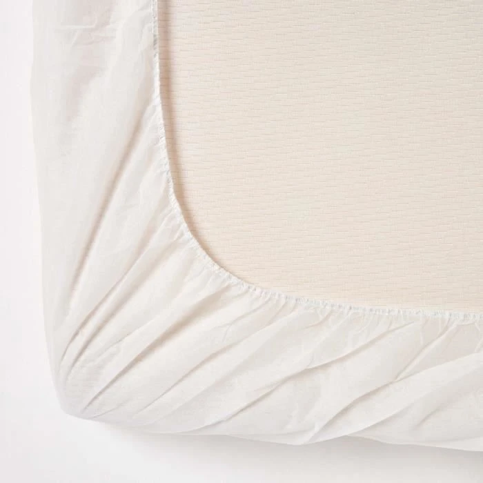 Alèse de lit en polaire à grands bonnets, 90 x 190 cm-1