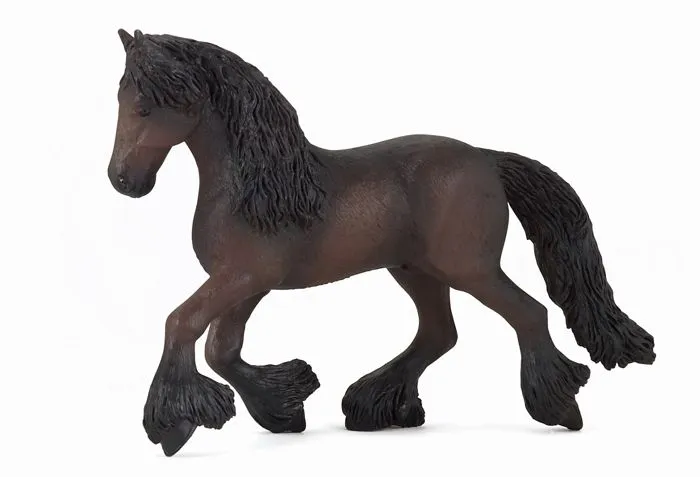 Figurine Cheval Frison - PAPO - Modèle de prestige - Noir et marron - Pour enfants à partir de 10 mois-1