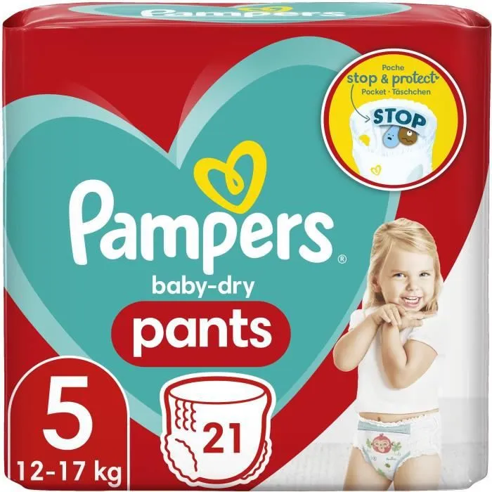 PAMPERS Baby-Dry Pants Taille 5 - 21 Couches-culottes-0