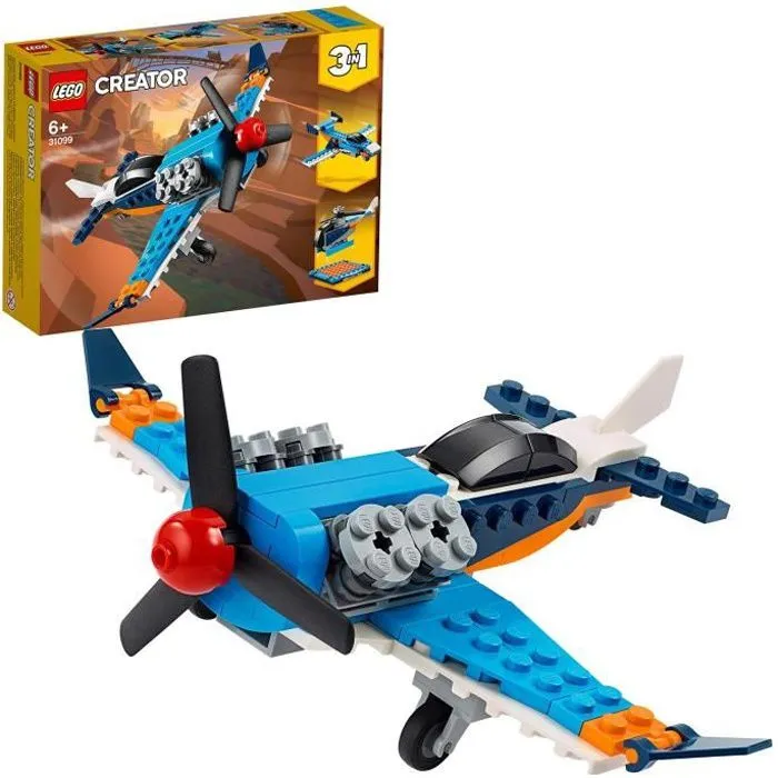 LEGO® Creator - L'avion à hélice - 3-en-1 - Jouet pour Enfants de 6 ans et +-0