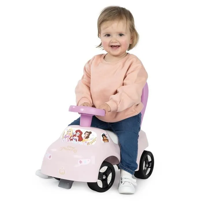 Smoby - Porteur auto enfant 2 en 1 - Disney Princesse - Coffre sous la selle - Dès 10 mois - Fabrication française-3