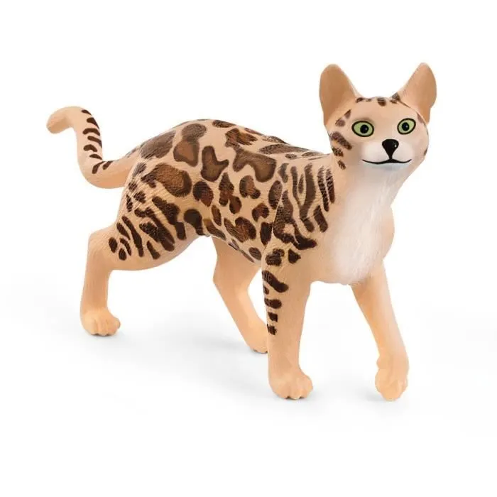 Figurine - SCHLEICH - Chat bengal - Farm World - Pour enfant de 3 ans et plus - Multicolore-0