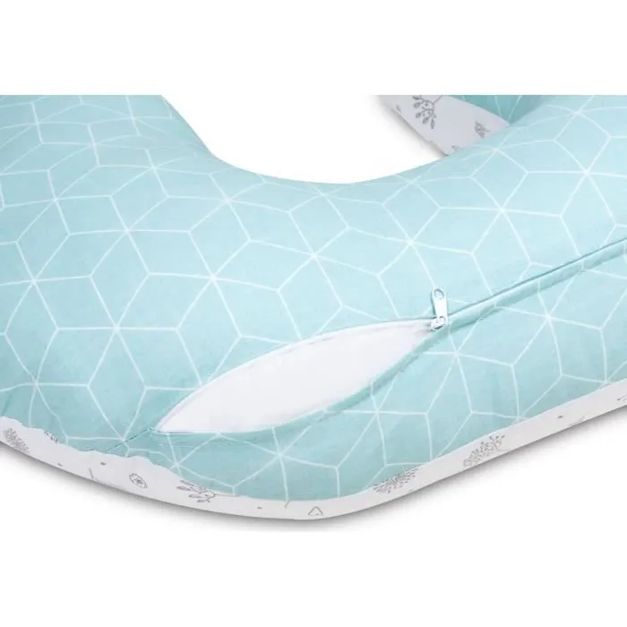 Bellochi Coussin D'allaitement avec Housse Coussin Allaitement 40x60 cm - 100% Coton - Gris-2