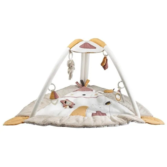 Tapis d'éveil Tipi bébé 77x77cm en polyester beige-0