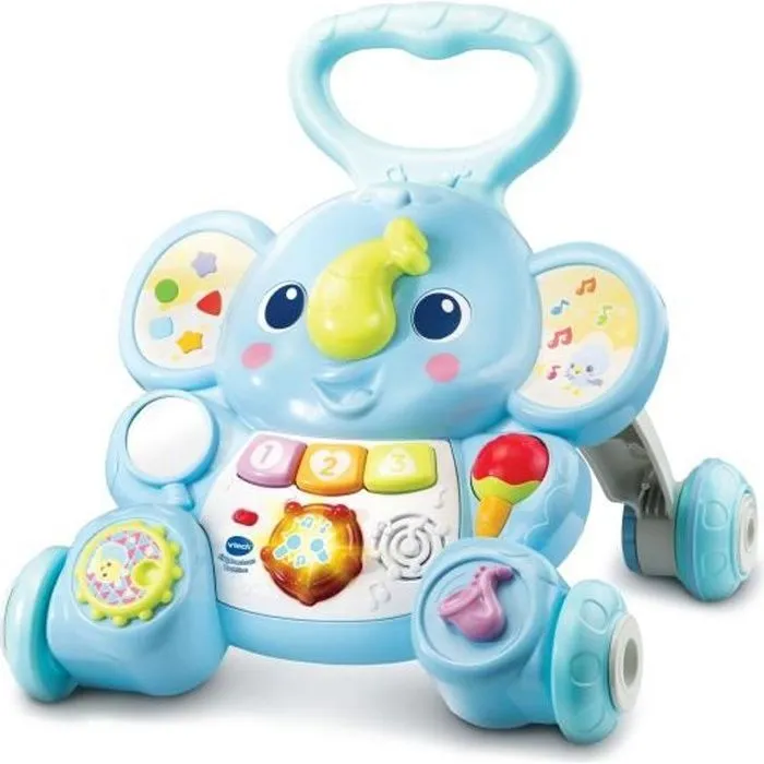 Porteur - Trotteur VTECH BABY - Éléphanteau Trottino - Avec Frein - Bleu-0