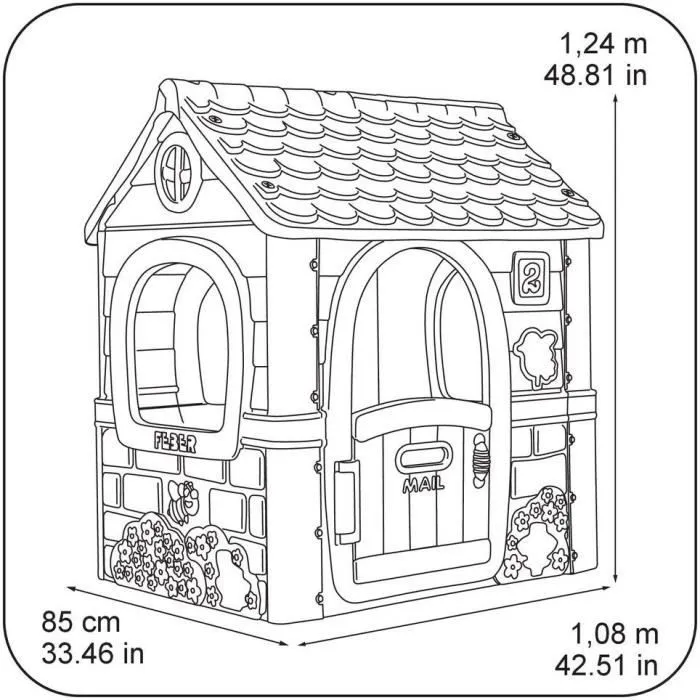 Maison de jardin Fantasy House - FEBER - Plastique Anti-UV - Pour Enfant de 2 ans et plus-4
