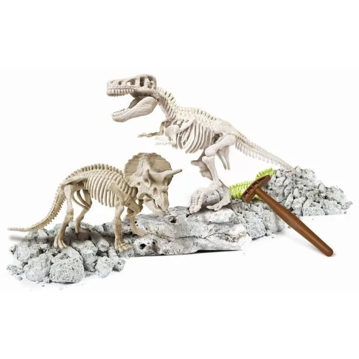 Clementoni - Science & Jeu - Archéo Ludic - T-Rex & Tricératops-1