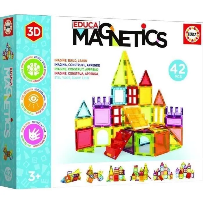Jeu de construction magnétique - EDUCA - Educa Magnetics 42 Pcs-0