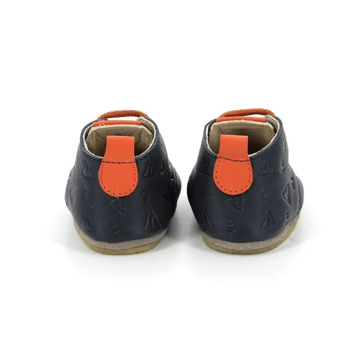 Chaussons - Aster - Layas - Cuir - Bleu marine - Confort optimal-2