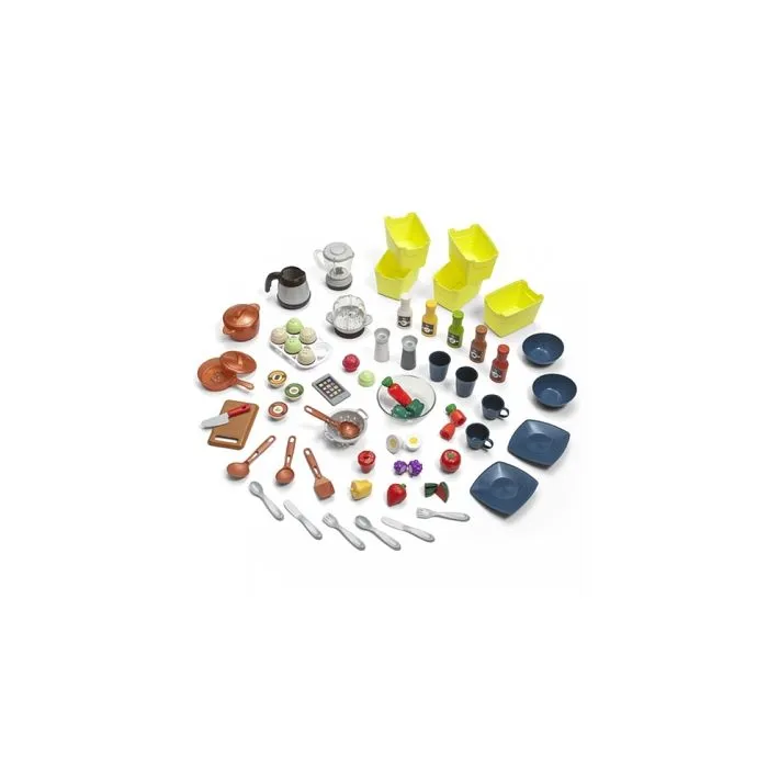 Cuisine Enfant Elegant Edge - STEP2 - Plastique Roto-Moulé - 78 Pièces - Blanc-1