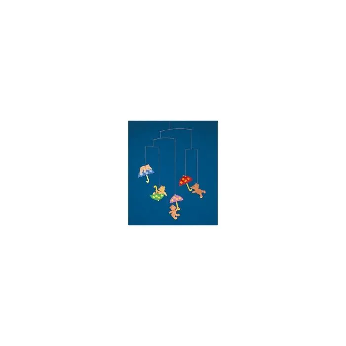 Mobile Nounours - FLENSTED MOBILES - Avec parapluie - Mixte - 3 ans - 41x3x51cm - Rouge-1