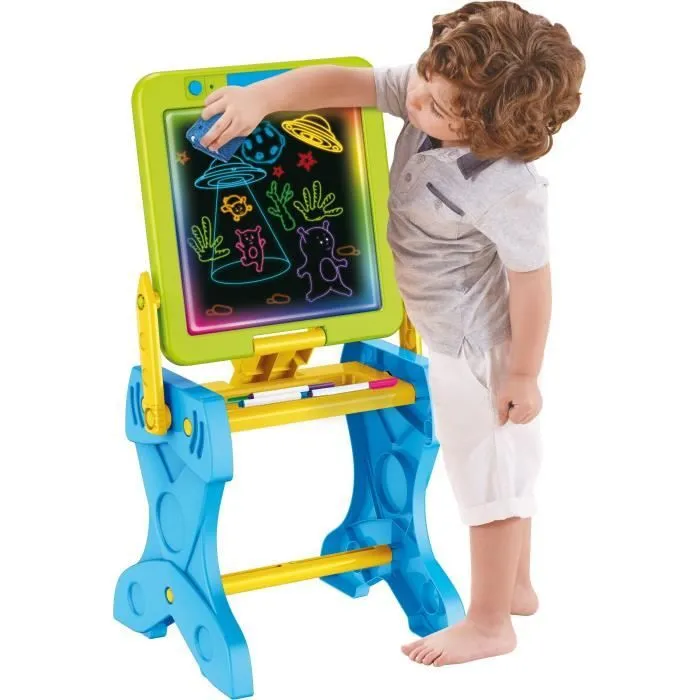 Bureau-Tableau LED 3 en 1 - LISCIANI GIOCHI - Carotina - Mixte - Intérieur - Pile - 10 jeux éducatifs-0