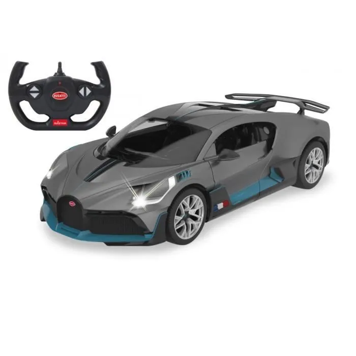 Voiture de course sur circuit - JAMARA - Bugatti Divo - Radiocommandé - Batterie intégré - Gris-2