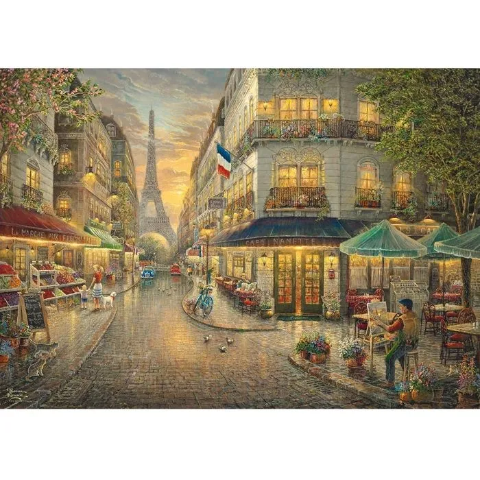 Schmidt Spiele - Puzzle en bois Paris pittoresque 1000 pcs - SCHMIDT-1